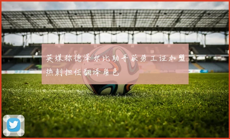 英媒称德泽尔比助手获劳工证加盟热刺担任翻译角色